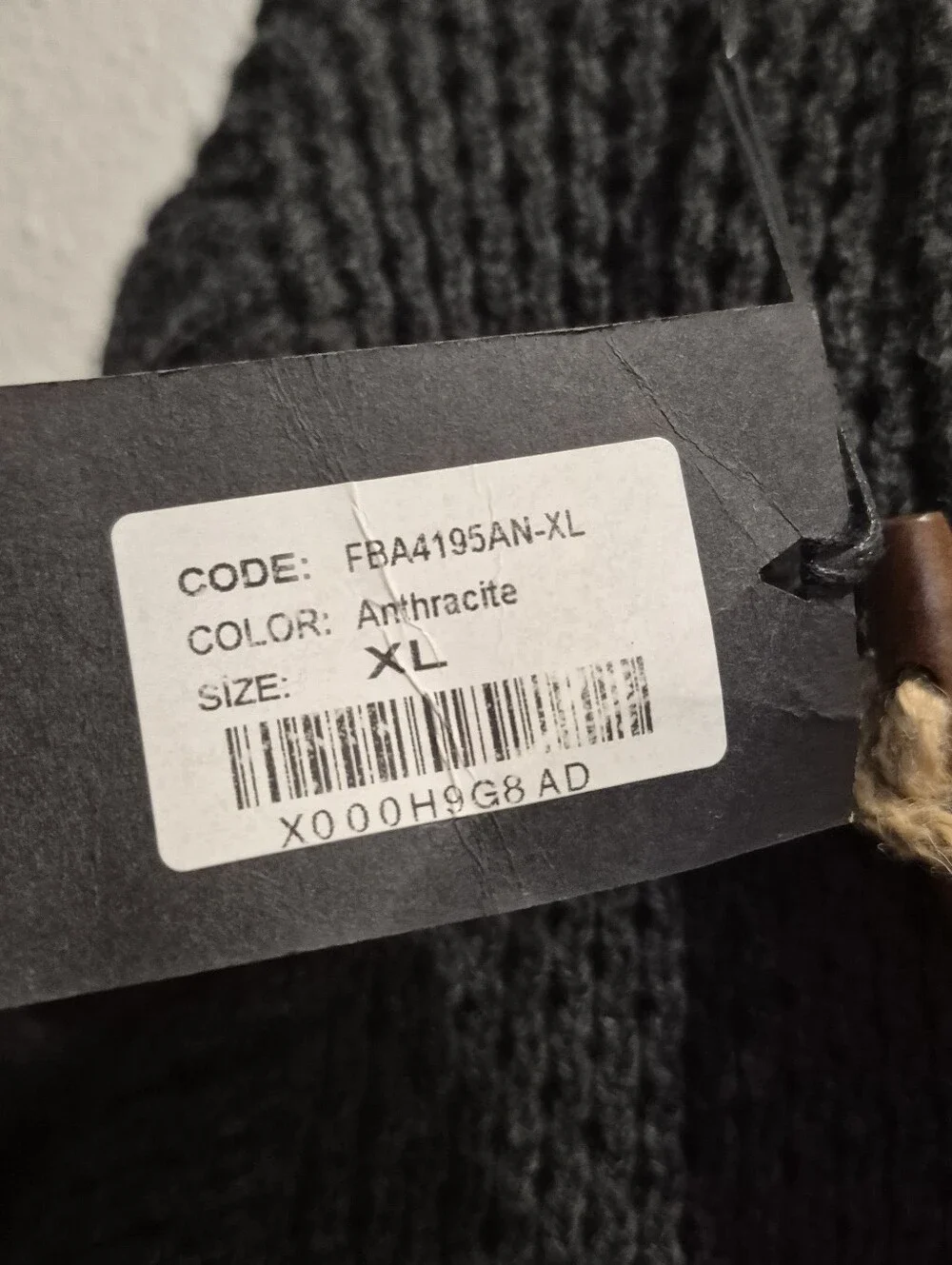 New Leif Nelson Size XL Men's Heavy Knit Sweater Anthracite Gray NWT